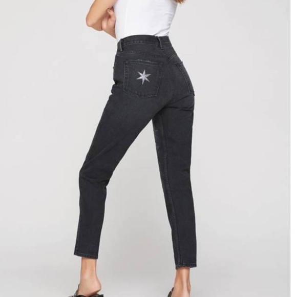 GRLFRND Jeans Women 26 Skinny Karolina Star Embroidered constellation B6 - Picture 3 of 14